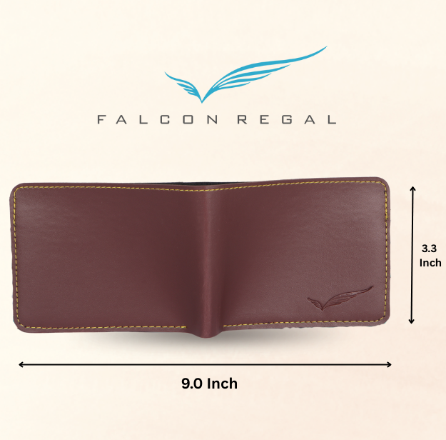 Falcon Regal Men Trendy Brown Artificial Leather Wallet (5 Card Slots)