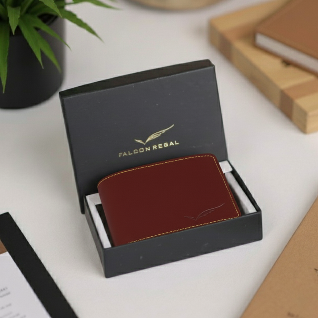 Falcon Regal Men Trendy Brown Artificial Leather Wallet (5 Card Slots)
